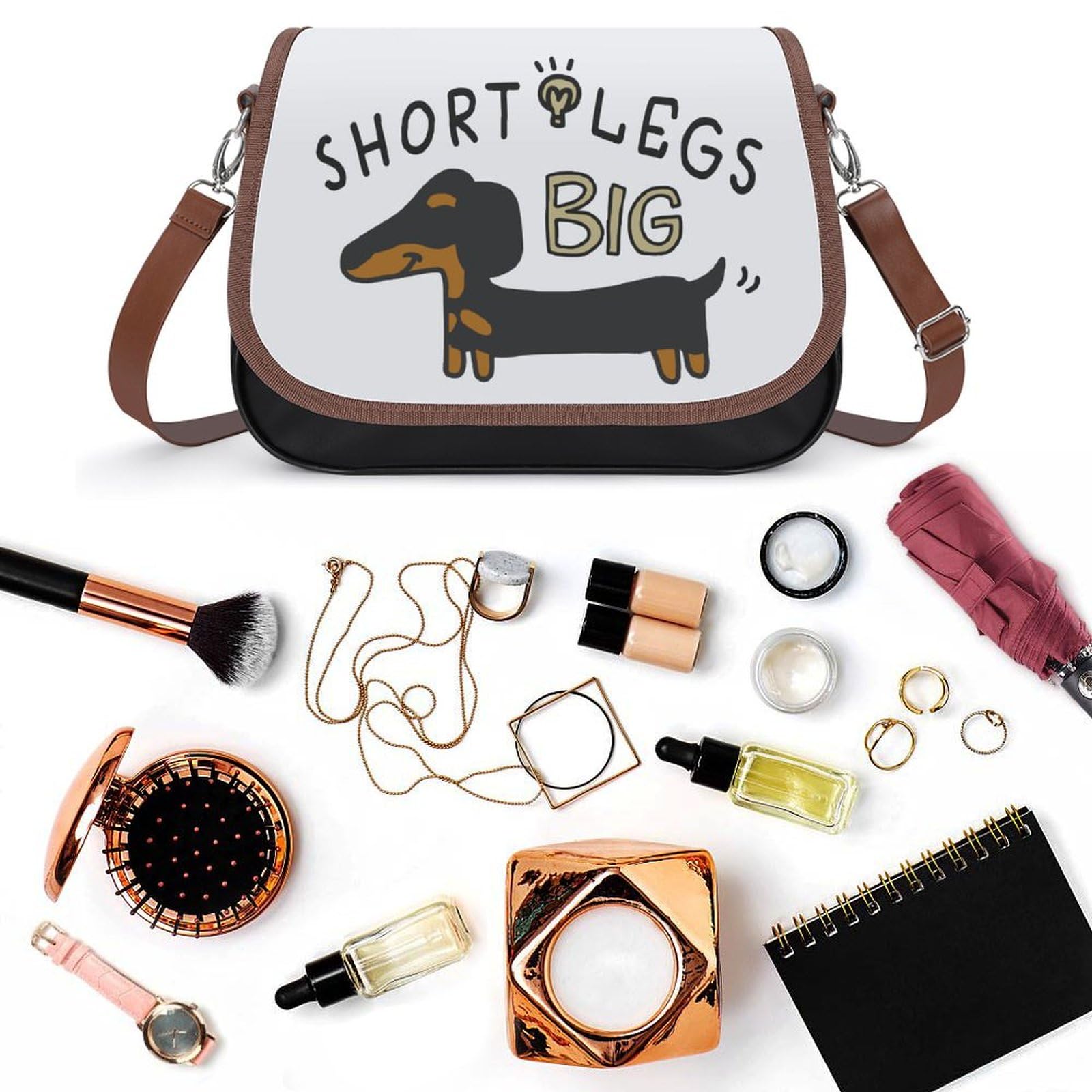 Amazon.co.jp: ダックスフンド 犬 ショルダーバッグ PUレザー